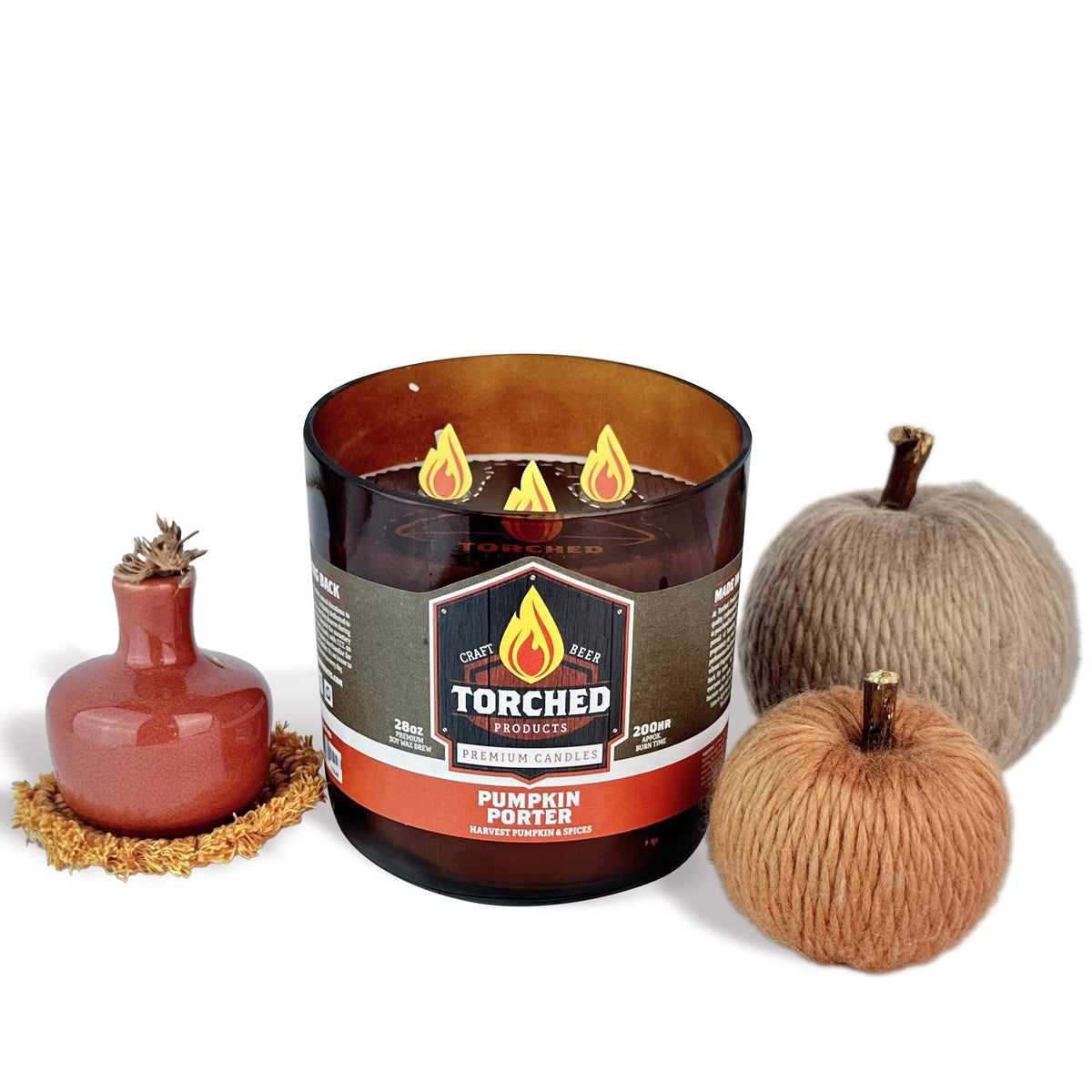 Pumpkin Porter Beer Candle