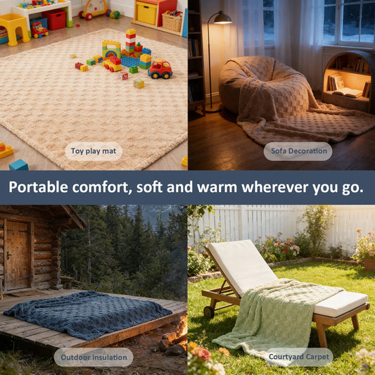 Lightweight plush fleece blanket for cozy all-season comfort