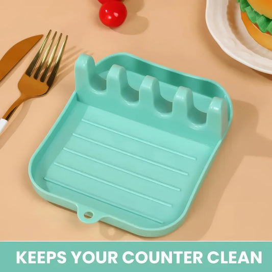 1 Green Cutlery Rack, Dish Drain Rack,