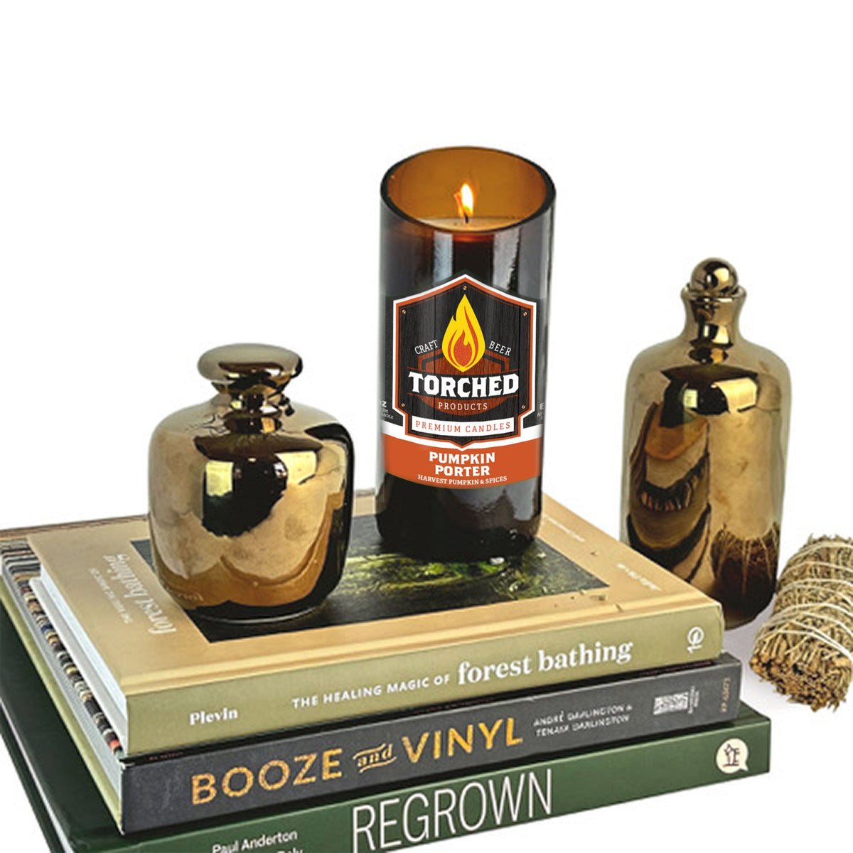 Pumpkin Porter Beer Candle