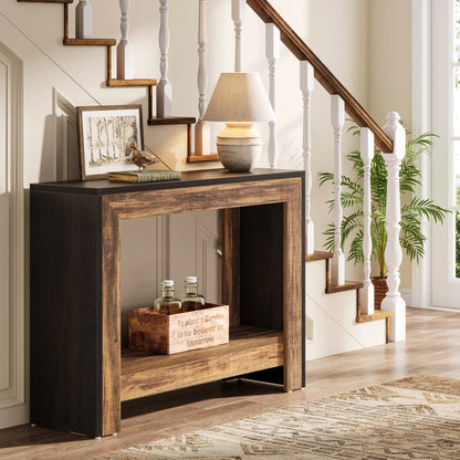 Tribesigns Rustic Wood Console Table With Storage Hallway Easy Assembly