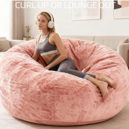 Big Bean Bag Chairs for Adults ，Bean Bag Chair with Filler Memory Foam Chair Super Soft Plush, Living Room Furniture, Suitable f