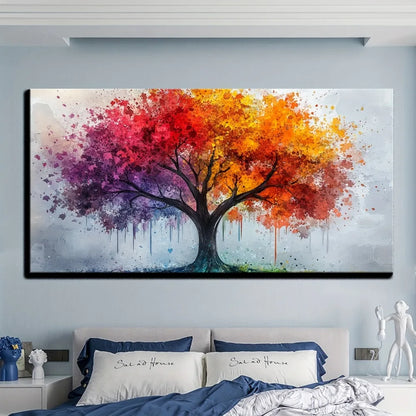 Tree of Life canvas wall art, wood frame