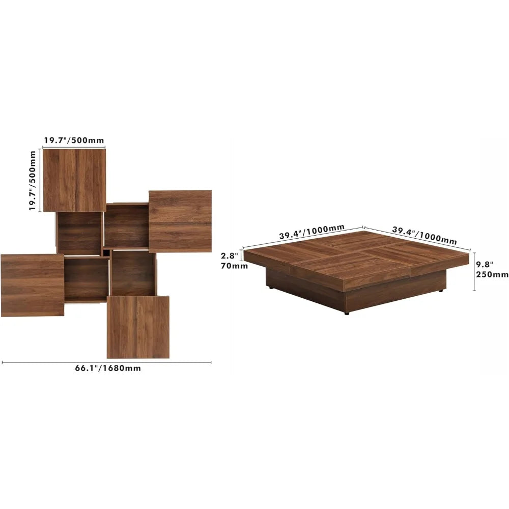 Coffee Table with Sliding Top for Storage