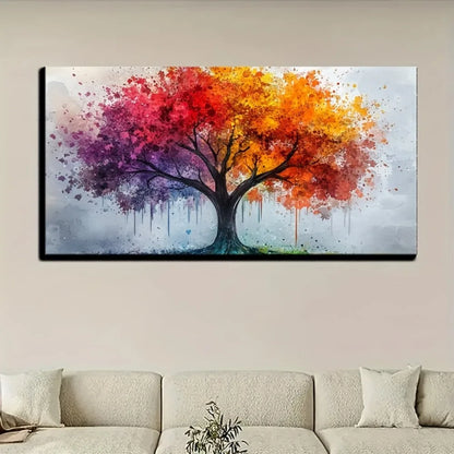 Tree of Life canvas wall art, wood frame