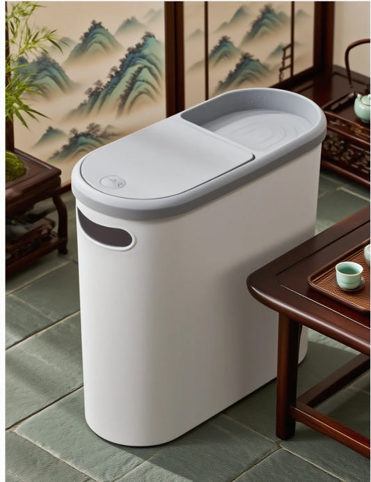Simple trash can design complements any home
