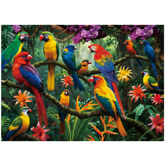 Parrots in the Jungle 1000 Piece