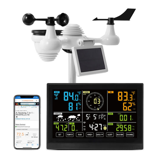 7-in-1 Weather Station 7.5 in Color Display