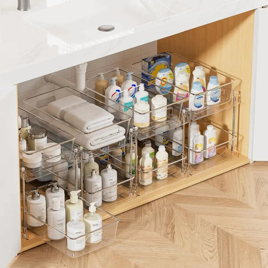 Countertop Storage, Cabinet Drawers Bins, Pull-Out