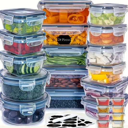 BPA-Free 24 Airtight Containers & Lids