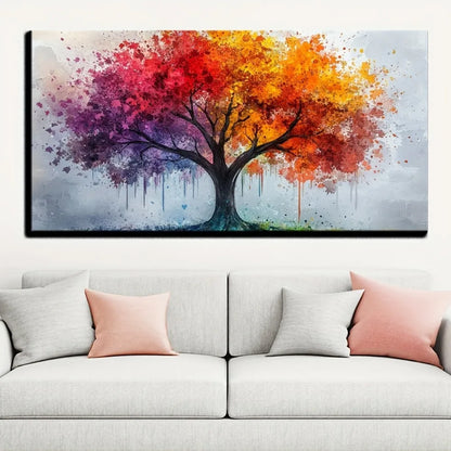 Tree of Life canvas wall art, wood frame