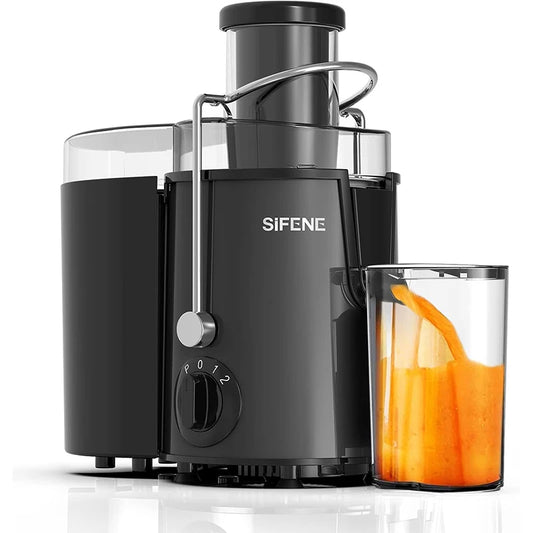 Easy-clean juicer with wide feed and speeds