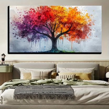 Tree of Life canvas wall art, wood frame