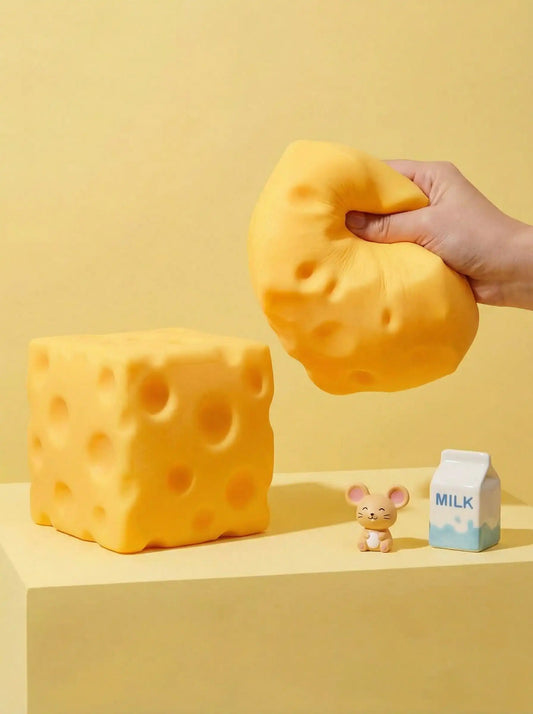 Extra-large squishy cheese stress toy gag gift