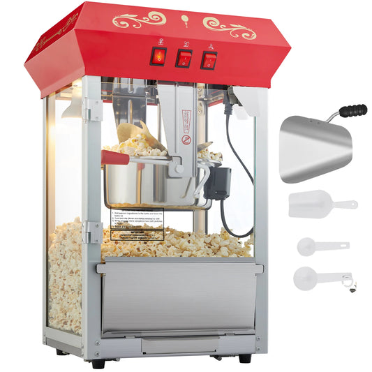 Electric popcorn maker with automatic commercial popping system