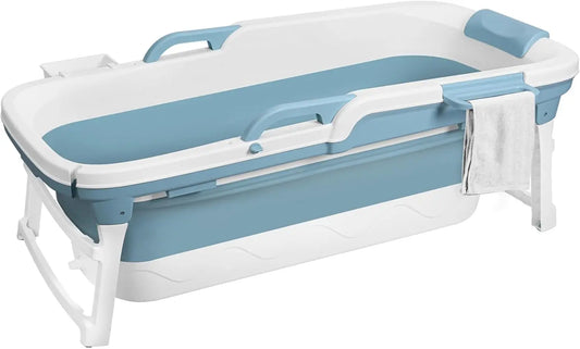 Portable adjustable folding bathtub for adults kids