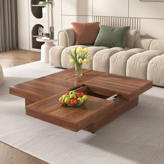 Coffee Table with Sliding Top for Storage