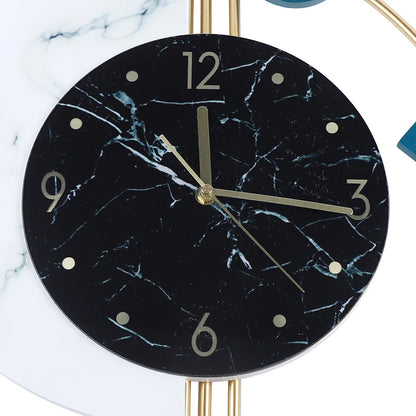 Creative Semicircle Marble Quartz Wall Clock