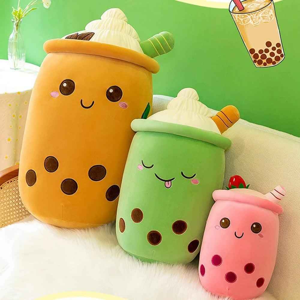 Kawaii Bubble Tea Plushie Strawberry Matcha Boba Toy Gift